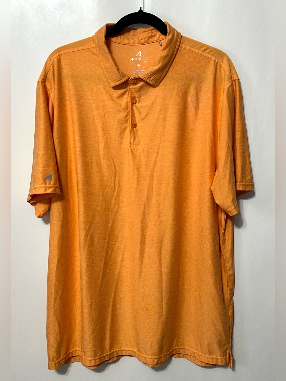 Antigua Men's Bright Orange Polo Shirt Short Sleeve XLarge